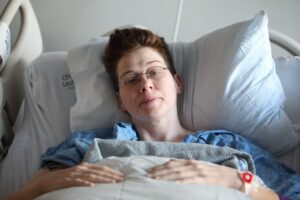 person recovering from surgery