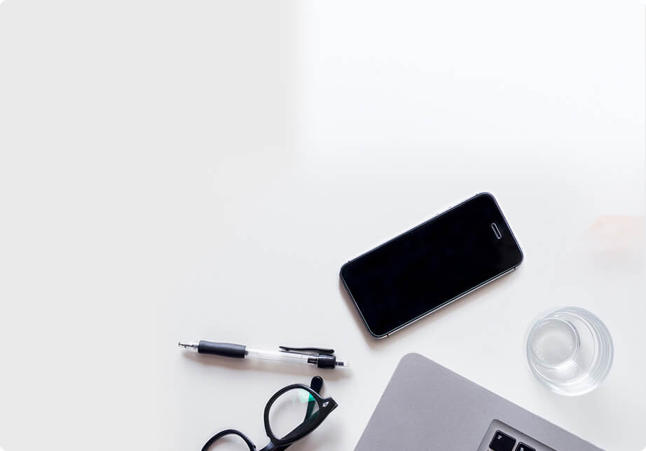 office supplies on a white background
