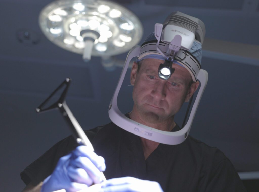 close up of dr. martin performing surgery