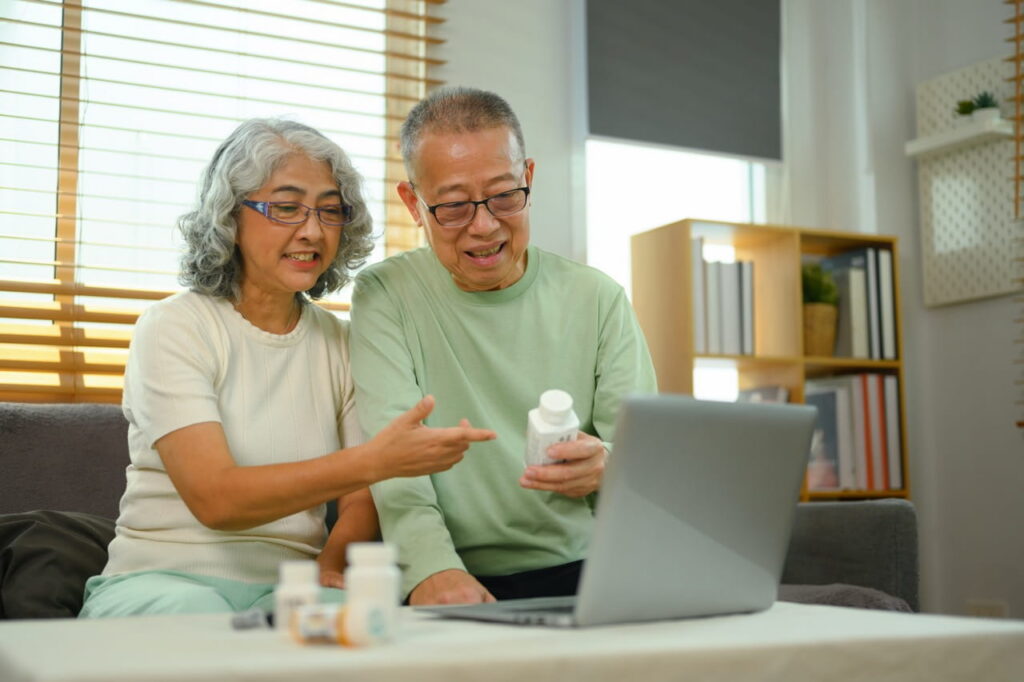 patients on a virtual appointment call